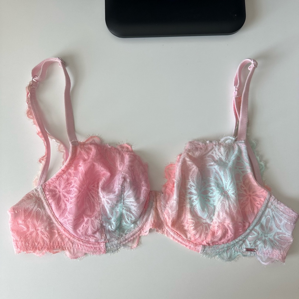 PINK Victoria’s Secret Lace Multicolor Unlined Bra